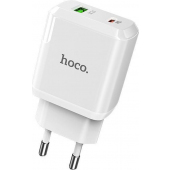 Incarcator Retea USB HOCO N5 Favor, Quick Charge, 20W, 1 X USB - 1 X USB Tip-C, Alb 