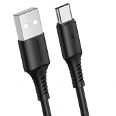 Cablu Date si Incarcare USB la USB Type-C Borofone BX47 Coolway, 1 m, 3A, Negru 