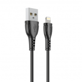 Cablu Date si Incarcare USB la Lightning Borofone BX51 Triumph, 1 m, 2.4A, Negru 
