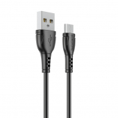 Cablu Date si Incarcare USB la MicroUSB Borofone BX51 Triumph, 1 m, 2.4A, Negru 