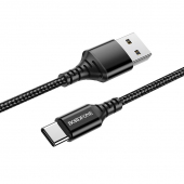 Cablu Date si Incarcare USB-A - USB-C Borofone BX54 Ultra bright, 18W, 1m, Negru