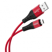 Cablu Date si Incarcare USB la MicroUSB HOCO X38 Cool, 1 m, Rosu 