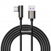 Cablu Incarcare USB la USB Type-C Baseus Legend Elbow, 2 m, 66W, Negru CATCS-C01 