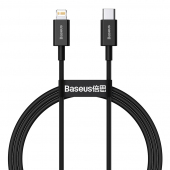 Cablu Date si Incarcare USB-C - Lightning Baseus Superior Series, 20W, 1m, Negru CATLYS-A01