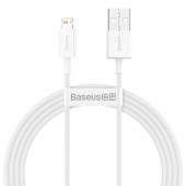 Cablu Date si Incarcare USB-A - Lightning Baseus Superior Series, 20W, 1.5m, Alb CALYS-B02