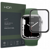 Folie Protectie HOFI PRO+ pentru Apple Watch 45mm Series, Sticla Securizata, Neagra HOFI161BLK