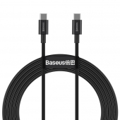 Cablu Date si Incarcare USB Type-C la USB Type-C Baseus Superior Series, 2 m, 100W, Negru CATYS-C01 