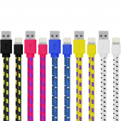 Cablu Date si Incarcare USB la Lightning Serioux MFI, 2 m, Textil, Diverse culori SRXA-MFI2MFAB-BLK 