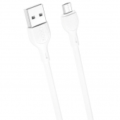 Cablu Date si Incarcare USB la MicroUSB XO Design NB200, 2 m, 2.1 A, Alb