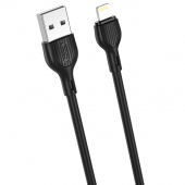Cablu Date si Incarcare USB la Lightning XO Design NB200, 2 m, 2.1 A, Negru 