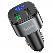 Modulator FM Bluetooth HOCO E67 Fighter, Quick Charge, 1 x USB (18W) - USB (1.5A), Negru 