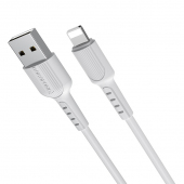 Cablu Date si Incarcare USB la Lightning Borofone BX16 Easy, 1 m, 2A, Alb 