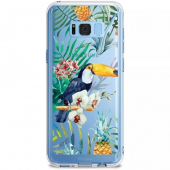 Husa TPU Ringke Fusion Design Aloha Paradise pentru Samsung Galaxy S8+ G955, Multicolor Transparenta RGK480ALH 