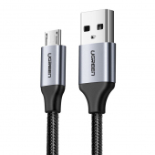 Cablu Date si Incarcare USB la MicroUSB UGREEN, US290, 2 m, Negru
