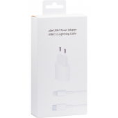 Incarcator Retea cu cablu USB Type C - Lightning OEM pentru Apple iPhone / iPad, 20W, 1 X USB Type-C, Alb 