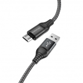 Cablu Date si Incarcare USB la MicroUSB Borofone BX56 Delightful, 1 m, 2.4A, Negru 