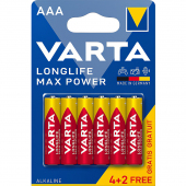 Baterie Varta Longlife Max Power 4703, AAA / LR3, Set 6 bucati