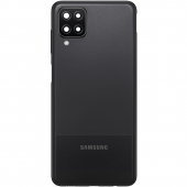 Capac Baterie Samsung Galaxy A12 A125, cu Geam Blitz - Geam Camera Spate, Negru, Second Hand