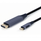 Cablu Audio si Video USB-C - DisplayPort Gembird, 1.8m, Gri CC-USB3C-DPF-01-6