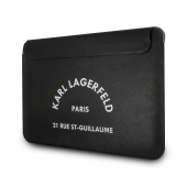 Husa Laptop Karl Lagerfeld Saffiano, RSG Logo Sleeve, 16 inch, Neagra KLCS16RSGSFBK 