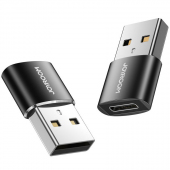 Adaptor Conversie USB Type-C la USB Joyroom S-H152, Set 2 Buc, Negru 