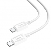 Cablu Date si Incarcare USB-C - USB-C HOCO X73, 60W, 1m, Alb