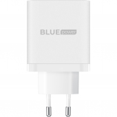Incarcator Retea cu Cablu USB-C BLUE Power BPCE04, 65W, 3.25A, 1 x USB-A - 2 x USB-C, Alb