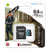 Card Memorie MicroSDXC Kingston Canvas Go Plus, 64Gb, Clasa 10 / UHS-1 U3 SDCG3/64GB