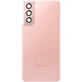 Capac Baterie Samsung Galaxy S21 5G G991, cu Geam Camera Spate, Roz, Second Hand