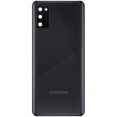 Capac Baterie Samsung Galaxy A41 A415, cu Geam Blitz - Geam Camera Spate, Negru, Swap