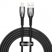 Cablu Date si Incarcare USB-A - Lightning Baseus Glimmer Series, 20W, 2m, Negru 
