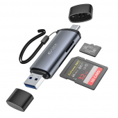 Cititor Card USB / USB-C Tech-Protect, SD - microSD, Gri 
