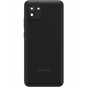 Capac Baterie Samsung Galaxy A03 A035, Cu Geam Camera Spate, Versiune G, Negru, Swap 