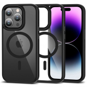 Husa MagSafe pentru Apple iPhone 15 Pro, Tech-Protect, Magmat Clear, Neagra 