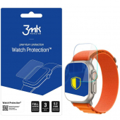 Folie Protectie 3MK FlexibleGlass pentru Apple Watch Ultra Series, Set 3 bucati, Sticla Flexibila