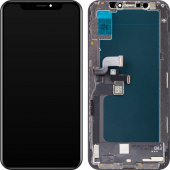 Display cu Touchscreen ZY pentru Apple iPhone XS, cu Rama, Versiune LCD In-Cell, Negru 
