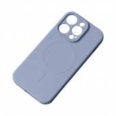 Husa MagSafe pentru Apple iPhone 15 Pro Max, OEM, Silicone, Gri 