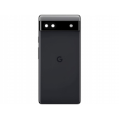 Capac Baterie Google Pixel 6a, Cu Carcasa Mijloc - Geam Blitz - Geam Camera Spate, Negru (Charcoal), Swap