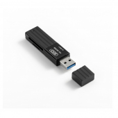 Cititor Card USB XO Design DK05B, USB-A 3.0, SD - microSD, Negru