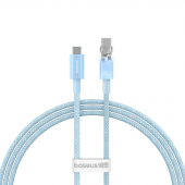 Cablu Date si Incarcare USB-A - USB-C Baseus Explorer, 100W, 1m, Albastru CATS010403 
