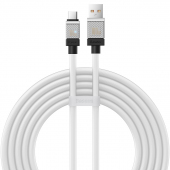 Cablu Date si Incarcare USB-A - USB-C Baseus CoolPlay, 100W, 2m, Alb CAKW000702 
