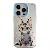 Husa pentru Apple iPhone 15 Pro Max, OEM, Silly Cat, Multicolor 