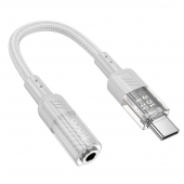 Adaptor Audio USB-C - 3.5mm HOCO LS37, Gri 