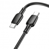 Cablu Date si Incarcare USB-C - USB-C Borofone BX93, 60W, 1m, Negru 