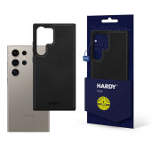 Husa MagSafe pentru Samsung Galaxy S24 Ultra S928, 3MK, Hardy Silky Leather, Neagra 