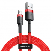Cablu Date si Incarcare USB-A - microUSB Baseus Cafule, 18W, 1m, Rosu CAMKLF-B09