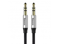 Cablu Audio 3.5 mm la 3.5 mm Baseus Tata - Tata Yiven M30, 1.5 m, Negru - Argintiu, Blister 