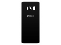 Capac Baterie Samsung Galaxy S8 G950, Cu Geam Blitz - Geam Camera Spate, Negru, Swap