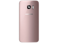 Capac Baterie Samsung Galaxy S7 G930, Cu Geam Blitz - Geam Camera Spate, Roz Auriu, Swap