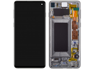 Display - Touchscreen Samsung Galaxy S10 G973, Cu Rama, Negru (Prism Black) GH82-18850A
